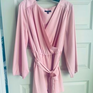 Lane Bryant pink faux wrap blouse
